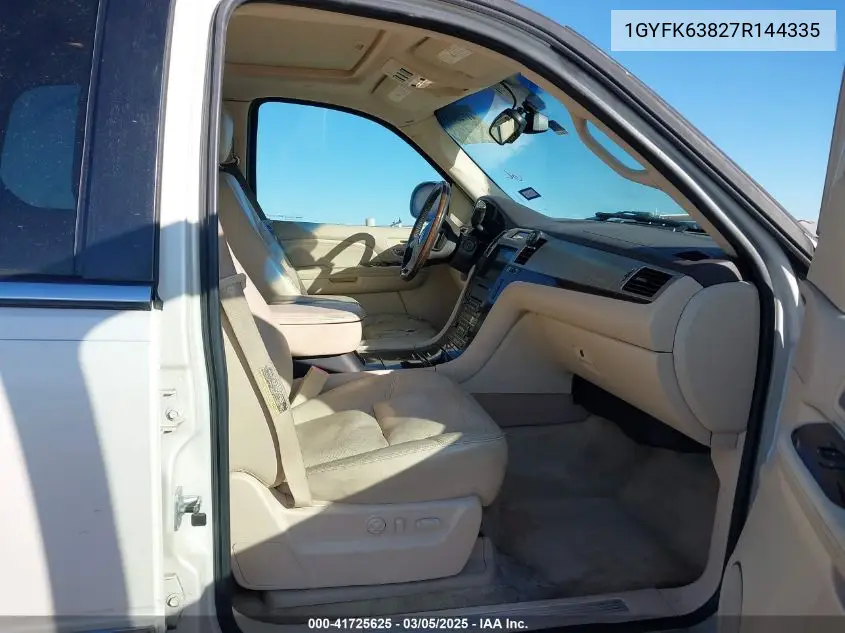2007 Cadillac Escalade Standard VIN: 1GYFK63827R144335 Lot: 41725625