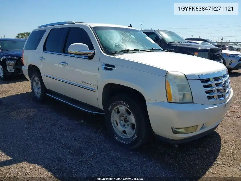 2007 Cadillac Escalade Standard VIN: 1GYFK63847R271121 Lot: 42199097