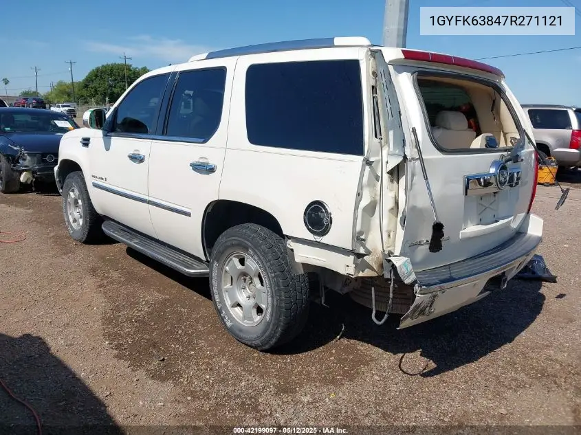 2007 Cadillac Escalade Standard VIN: 1GYFK63847R271121 Lot: 42199097