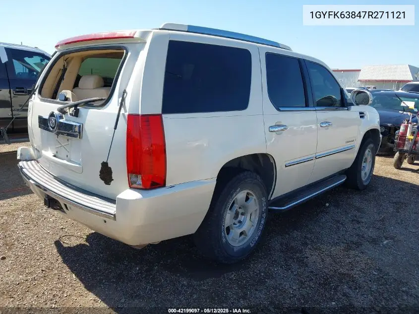 2007 Cadillac Escalade Standard VIN: 1GYFK63847R271121 Lot: 42199097