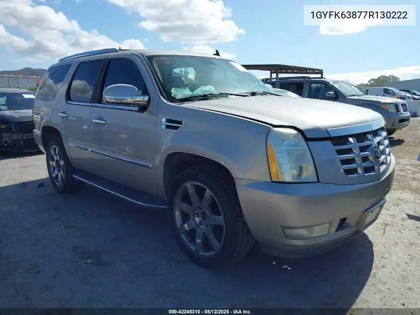 2007 Cadillac Escalade Standard VIN: 1GYFK63877R130222 Lot: 42245310