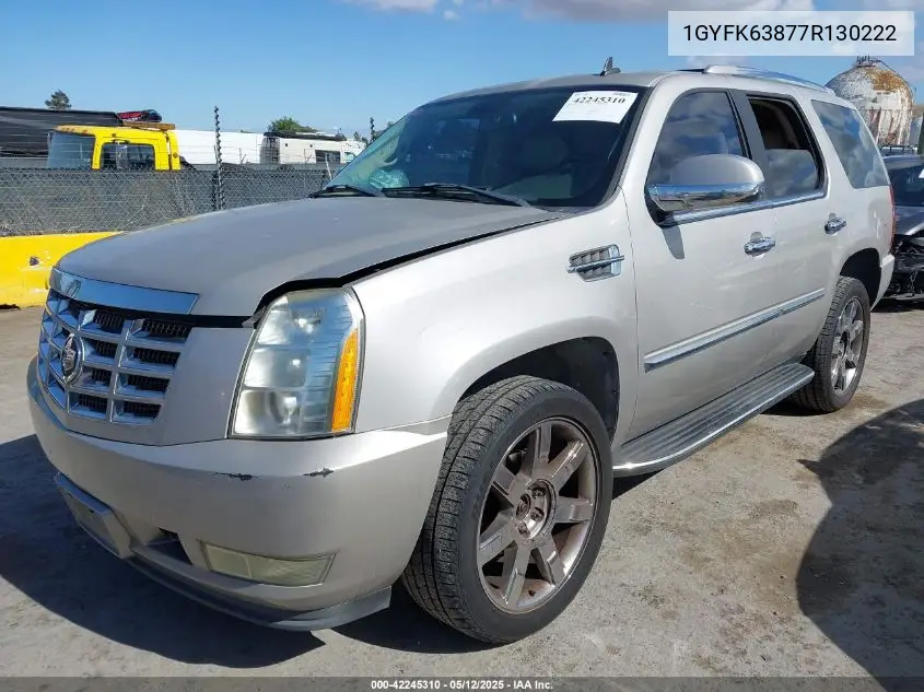 2007 Cadillac Escalade Standard VIN: 1GYFK63877R130222 Lot: 42245310