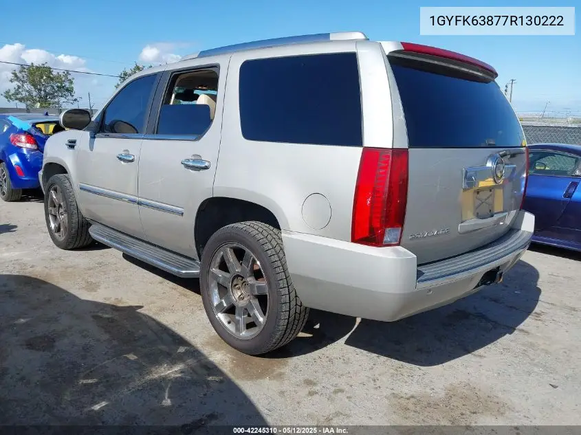 2007 Cadillac Escalade Standard VIN: 1GYFK63877R130222 Lot: 42245310
