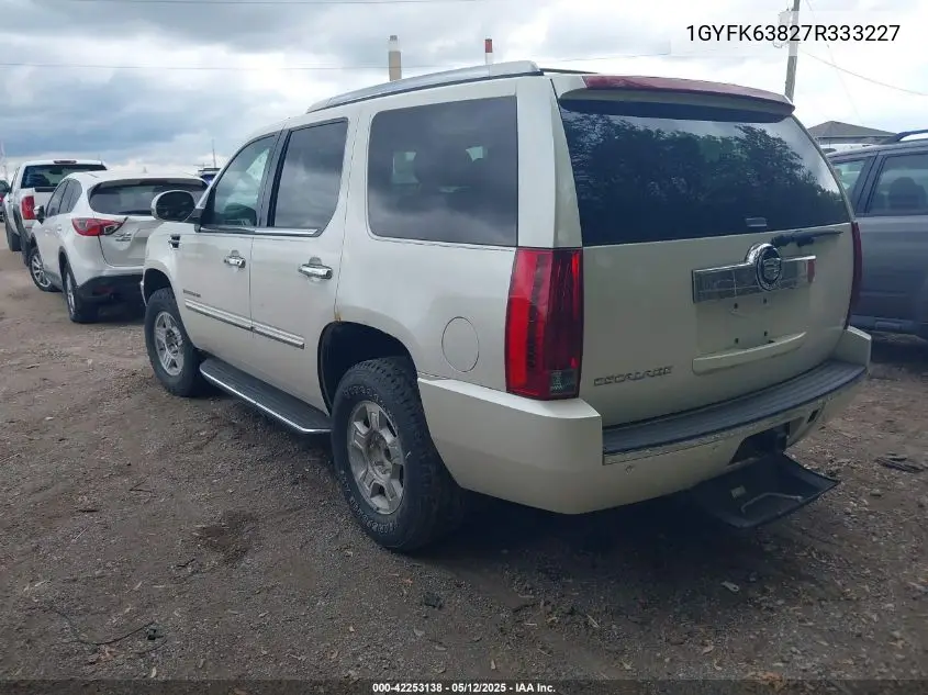 2007 Cadillac Escalade Standard VIN: 1GYFK63827R333227 Lot: 42253138