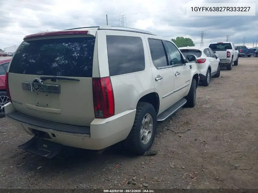 2007 Cadillac Escalade Standard VIN: 1GYFK63827R333227 Lot: 42253138