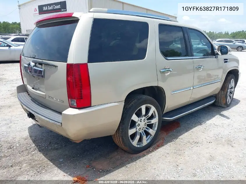 2007 Cadillac Escalade Standard VIN: 1GYFK63827R171809 Lot: 42518259