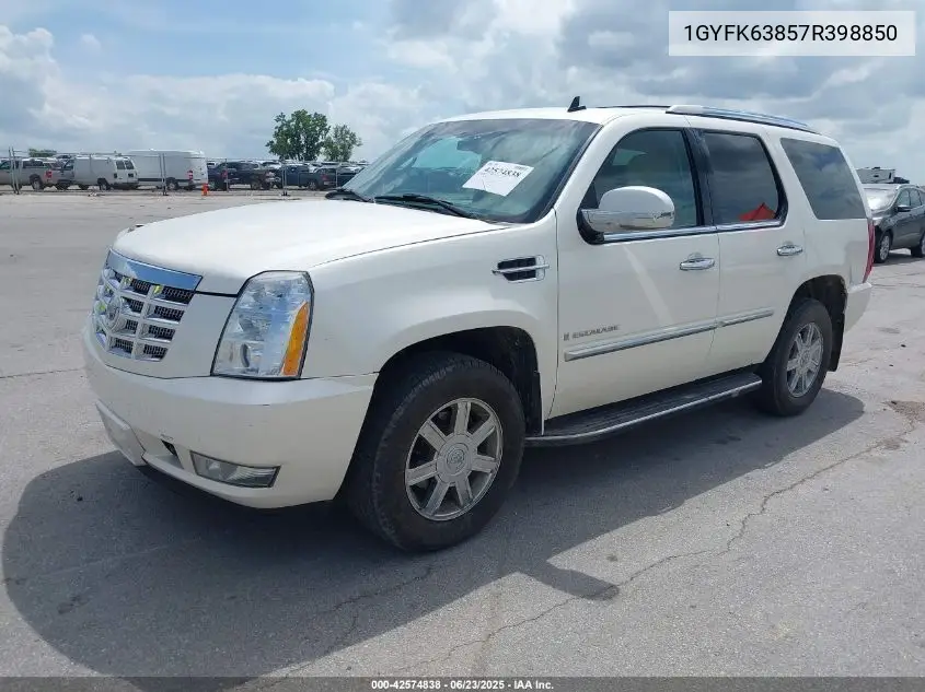 2007 Cadillac Escalade Standard VIN: 1GYFK63857R398850 Lot: 42574838