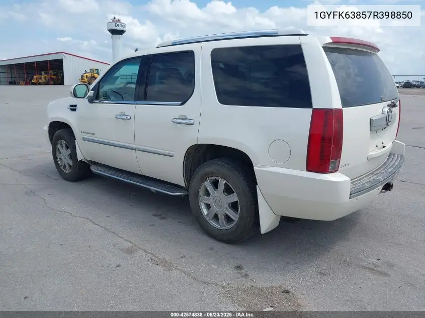 2007 Cadillac Escalade Standard VIN: 1GYFK63857R398850 Lot: 42574838