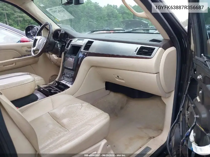 2007 Cadillac Escalade Standard VIN: 1GYFK63887R356687 Lot: 42582997