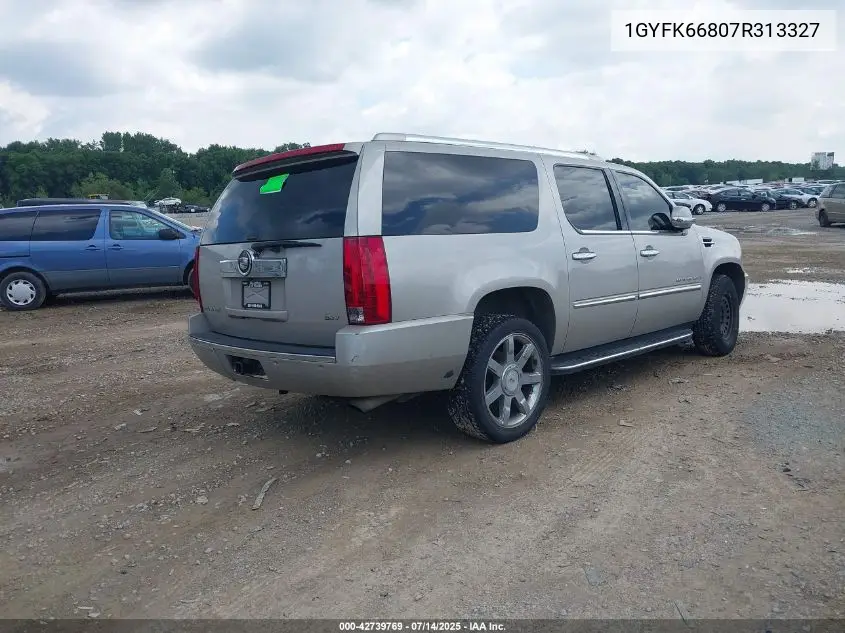 2007 Cadillac Escalade Esv Standard VIN: 1GYFK66807R313327 Lot: 42739769
