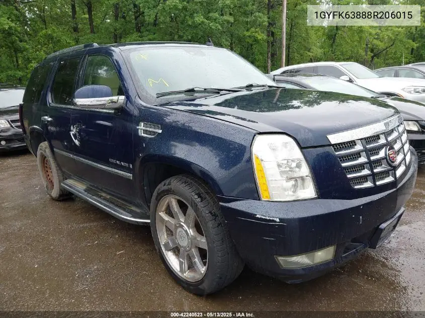 2008 Cadillac Escalade Standard VIN: 1GYFK63888R206015 Lot: 42240523