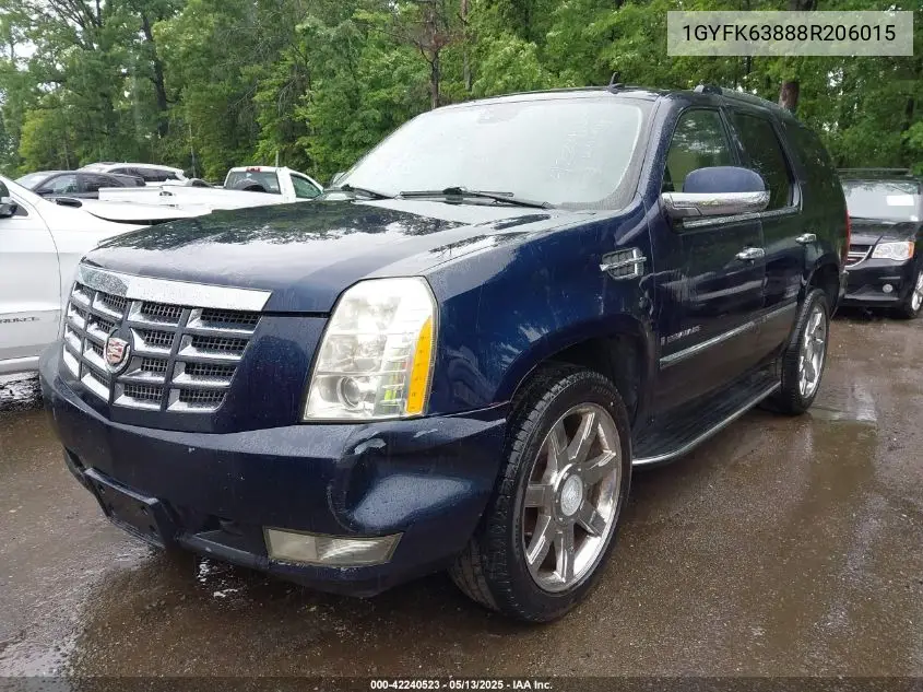 2008 Cadillac Escalade Standard VIN: 1GYFK63888R206015 Lot: 42240523