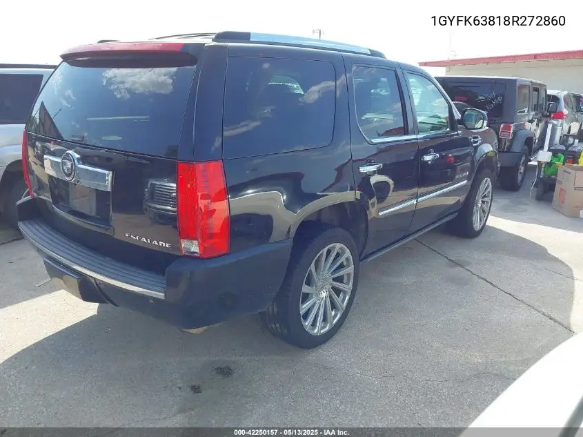 2008 Cadillac Escalade Standard VIN: 1GYFK63818R272860 Lot: 42250157