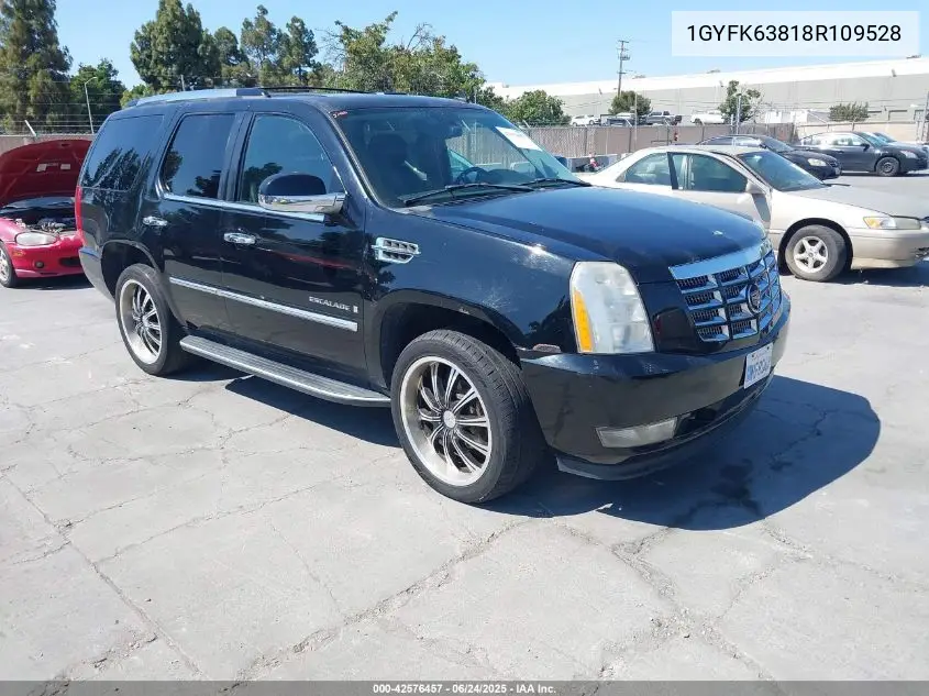2008 Cadillac Escalade Standard VIN: 1GYFK63818R109528 Lot: 42576457