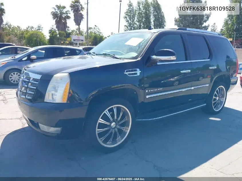 2008 Cadillac Escalade Standard VIN: 1GYFK63818R109528 Lot: 42576457