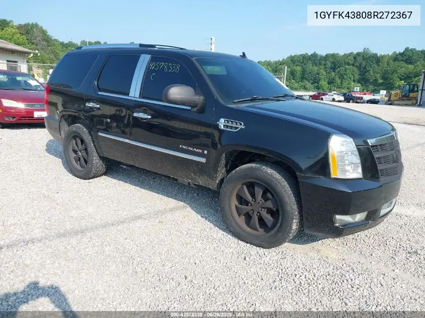 2008 Cadillac Escalade Standard VIN: 1GYFK43808R272367 Lot: 42578338