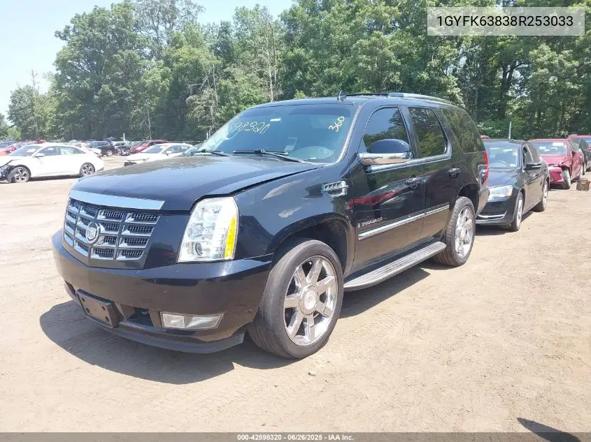 2008 Cadillac Escalade Standard VIN: 1GYFK63838R253033 Lot: 42598320