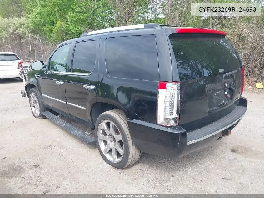 2009 Cadillac Escalade Standard VIN: 1GYFK23269R124693 Lot: 42242246