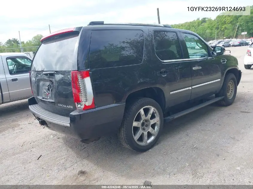 2009 Cadillac Escalade Standard VIN: 1GYFK23269R124693 Lot: 42242246