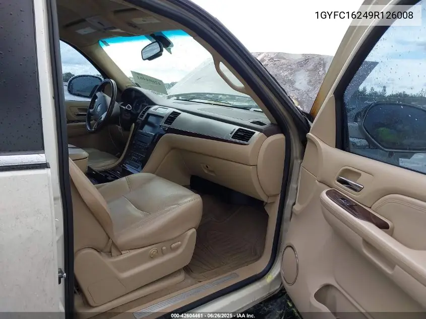 2009 Cadillac Escalade Esv Standard VIN: 1GYFC16249R126008 Lot: 42604461