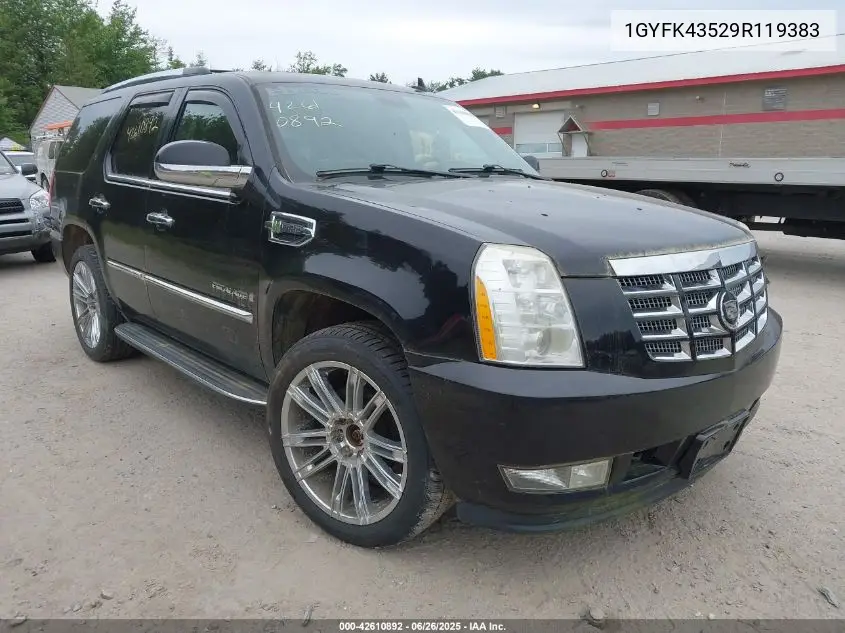 2009 Cadillac Escalade Hybrid Standard VIN: 1GYFK43529R119383 Lot: 42610892