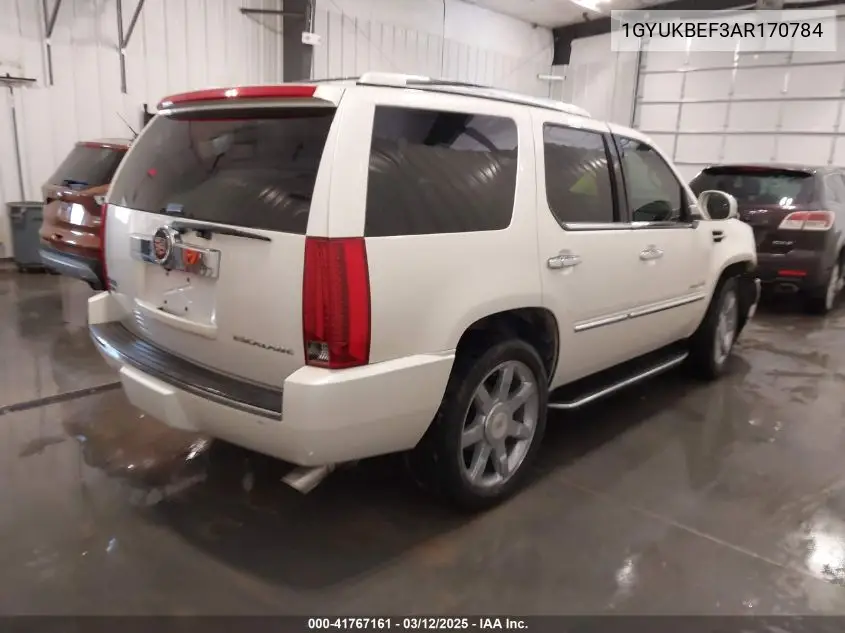 2010 Cadillac Escalade Luxury VIN: 1GYUKBEF3AR170784 Lot: 41767161