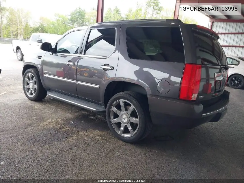 2010 Cadillac Escalade Luxury VIN: 1GYUKBEF6AR103998 Lot: 42251855