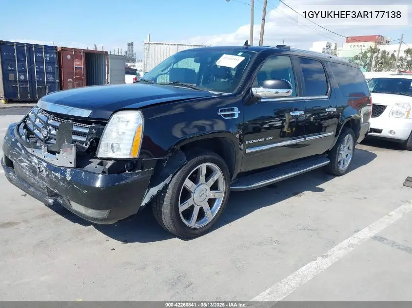 2010 Cadillac Escalade Esv Luxury VIN: 1GYUKHEF3AR177138 Lot: 42260841