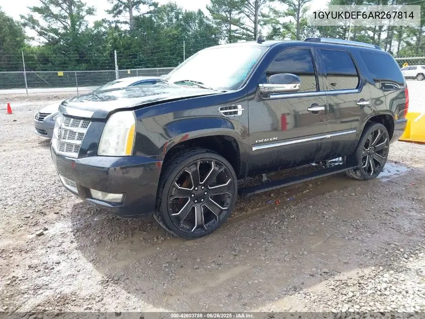 2010 Cadillac Escalade Platinum Edition VIN: 1GYUKDEF6AR267814 Lot: 42603786