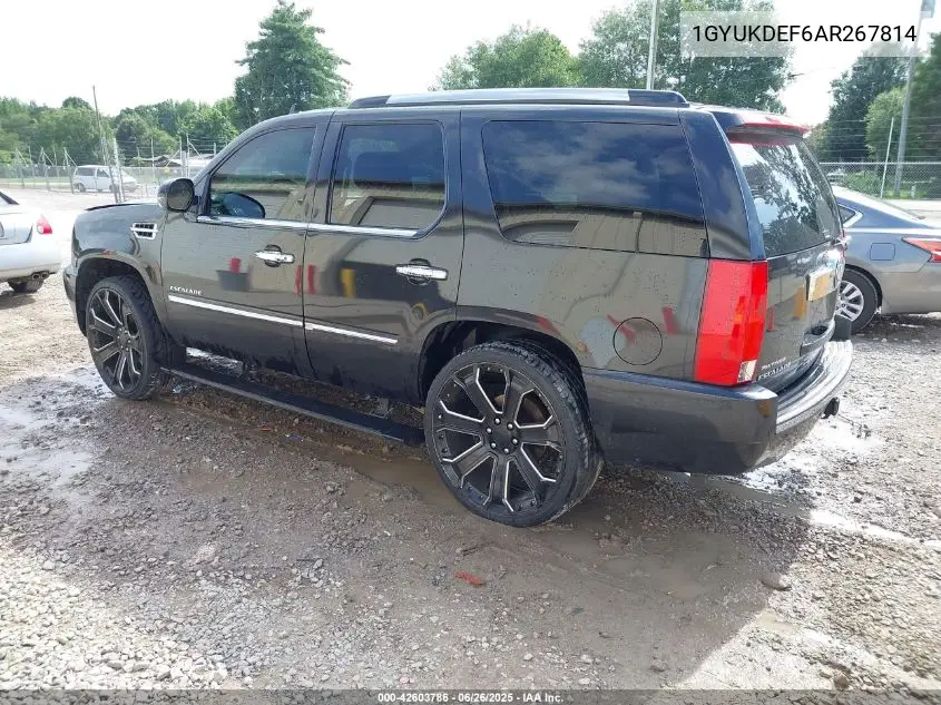 2010 Cadillac Escalade Platinum Edition VIN: 1GYUKDEF6AR267814 Lot: 42603786