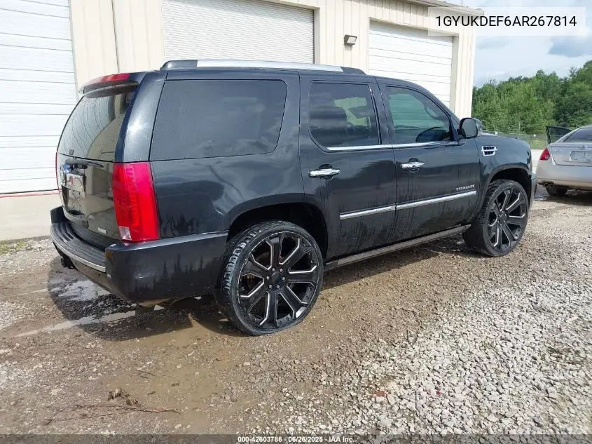 2010 Cadillac Escalade Platinum Edition VIN: 1GYUKDEF6AR267814 Lot: 42603786