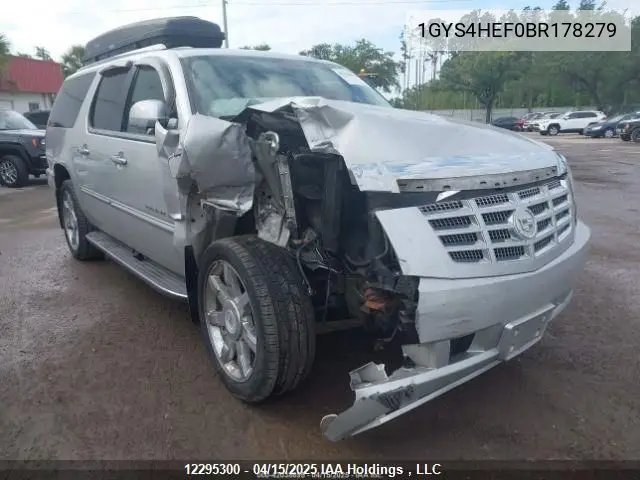 2011 Cadillac Escalade Esv Luxury VIN: 1GYS4HEF0BR178279 Lot: 12295300