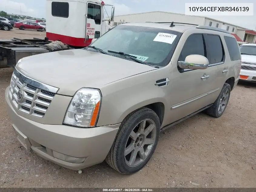 2011 Cadillac Escalade Premium VIN: 1GYS4CEFXBR346139 Lot: 42528917