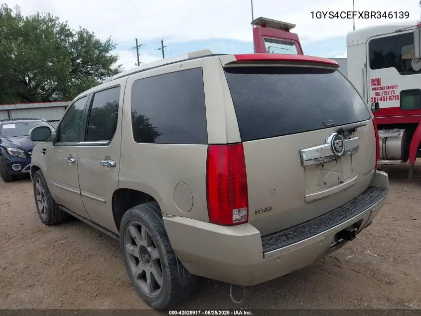 2011 Cadillac Escalade Premium VIN: 1GYS4CEFXBR346139 Lot: 42528917