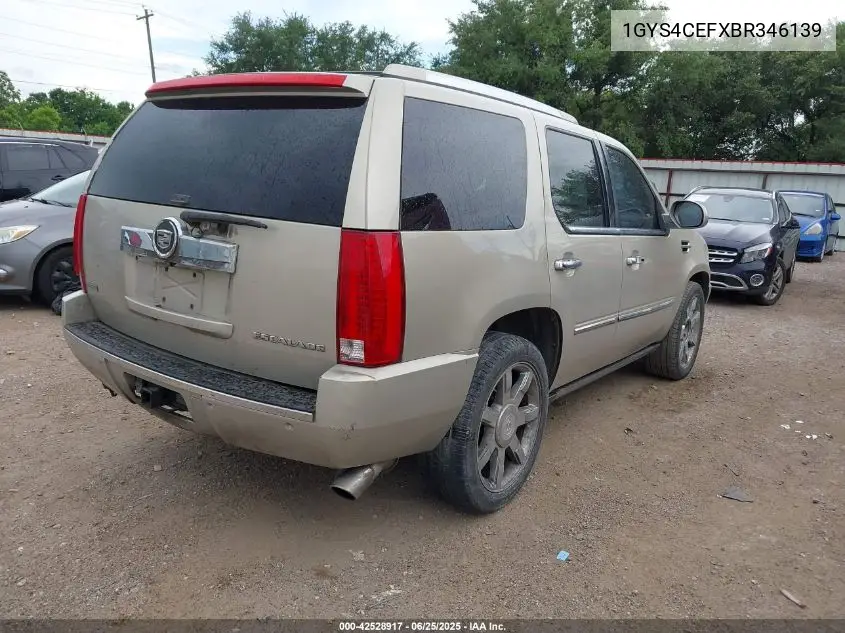 2011 Cadillac Escalade Premium VIN: 1GYS4CEFXBR346139 Lot: 42528917