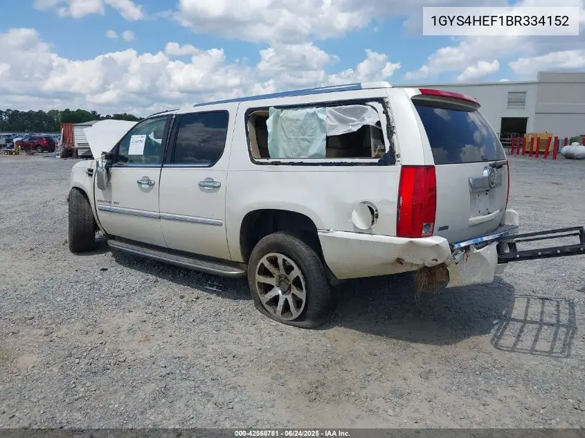 2011 Cadillac Escalade Esv Luxury VIN: 1GYS4HEF1BR334152 Lot: 42568781