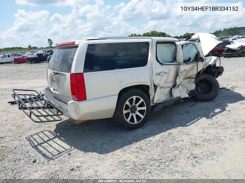2011 Cadillac Escalade Esv Luxury VIN: 1GYS4HEF1BR334152 Lot: 42568781