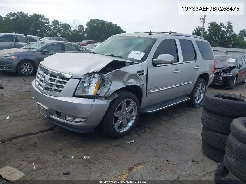 2011 Cadillac Escalade Standard VIN: 1GYS3AEF9BR268475 Lot: 42611620