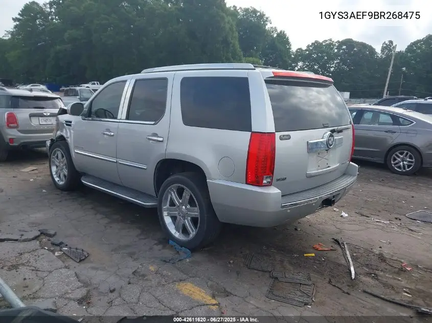 2011 Cadillac Escalade Standard VIN: 1GYS3AEF9BR268475 Lot: 42611620
