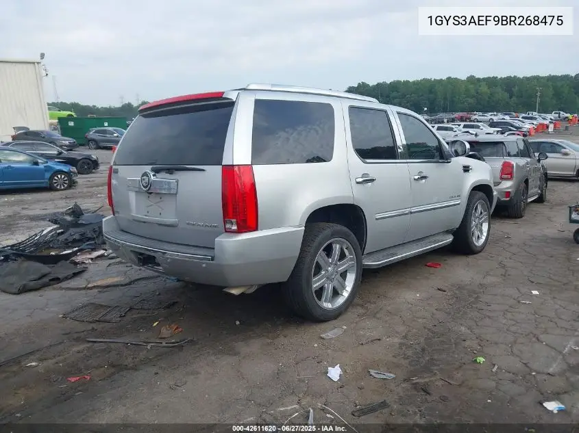 2011 Cadillac Escalade Standard VIN: 1GYS3AEF9BR268475 Lot: 42611620