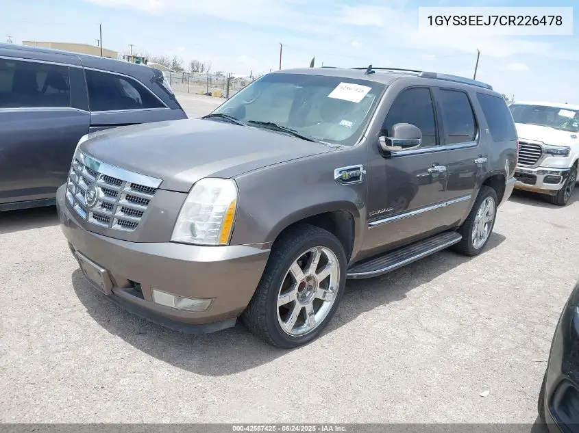 2012 Cadillac Escalade Hybrid Standard VIN: 1GYS3EEJ7CR226478 Lot: 42567425