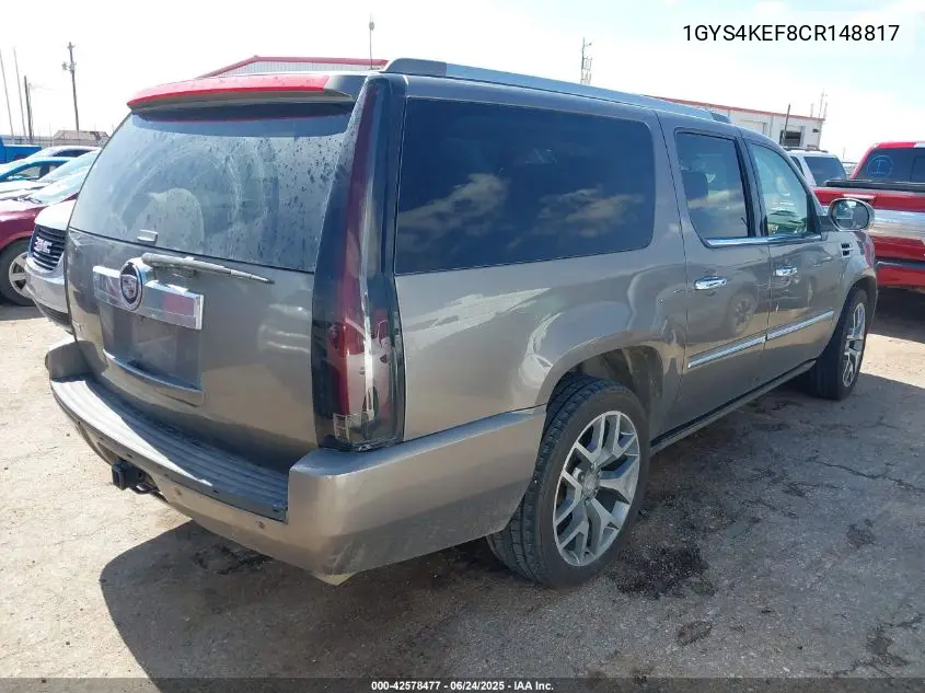 2012 Cadillac Escalade Esv Platinum Edition VIN: 1GYS4KEF8CR148817 Lot: 42578477
