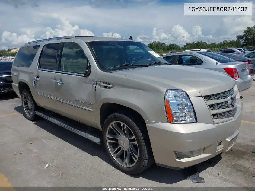 2012 Cadillac Escalade Esv Premium VIN: 1GYS3JEF8CR241432 Lot: 42590760