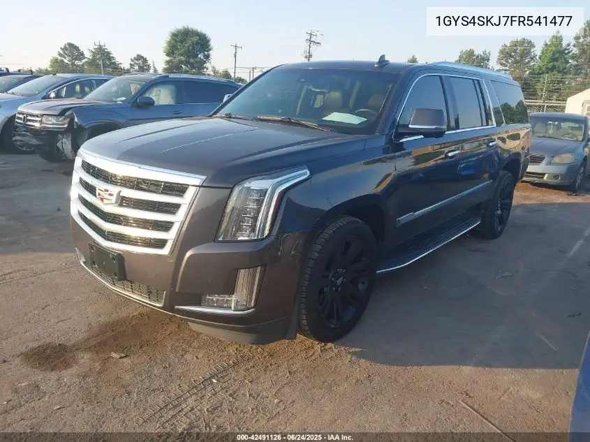 2015 Cadillac Escalade Esv Luxury VIN: 1GYS4SKJ7FR541477 Lot: 42491126