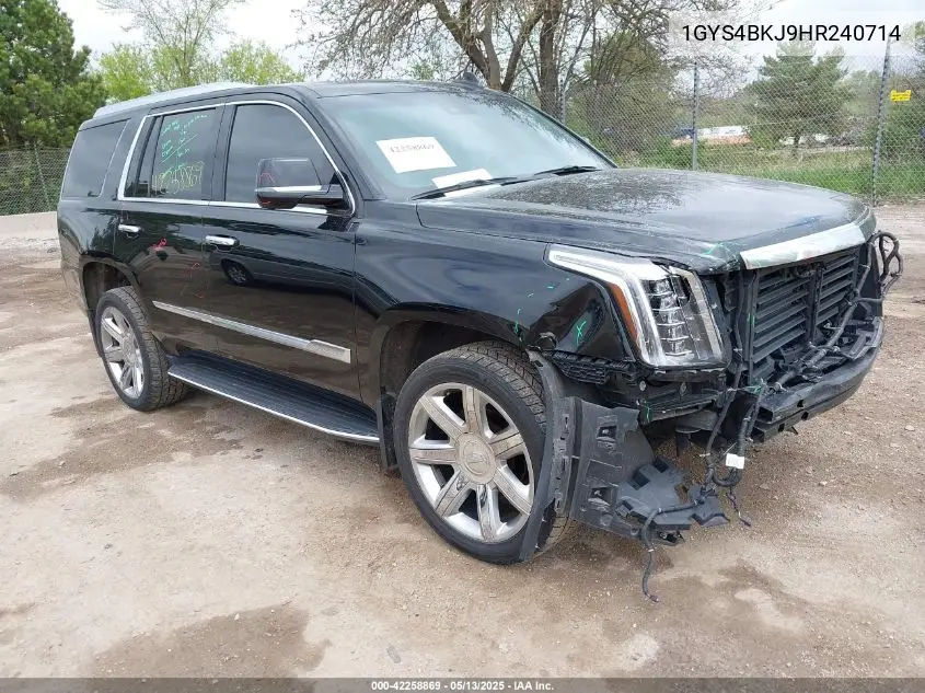 2017 Cadillac Escalade Luxury VIN: 1GYS4BKJ9HR240714 Lot: 42258869