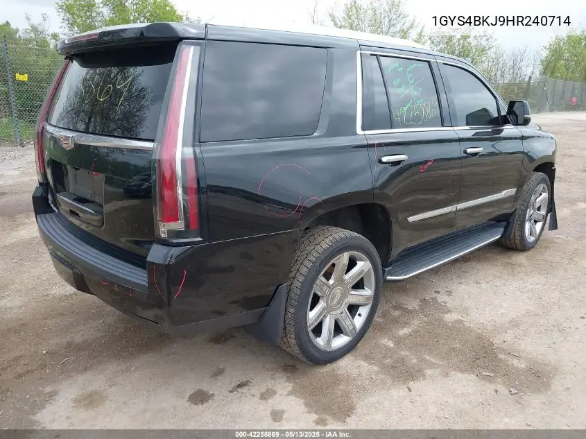 2017 Cadillac Escalade Luxury VIN: 1GYS4BKJ9HR240714 Lot: 42258869