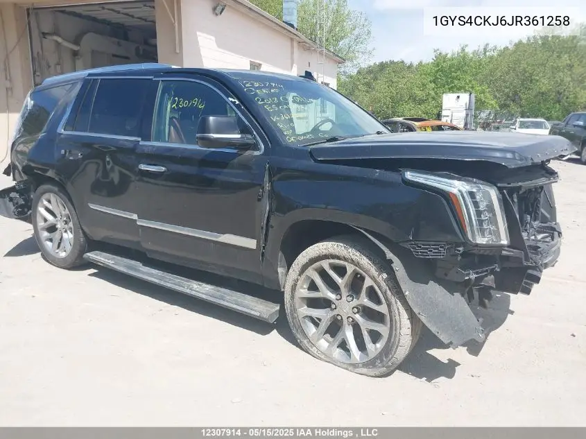 2018 Cadillac Escalade Premium Luxury VIN: 1GYS4CKJ6JR361258 Lot: 12307914