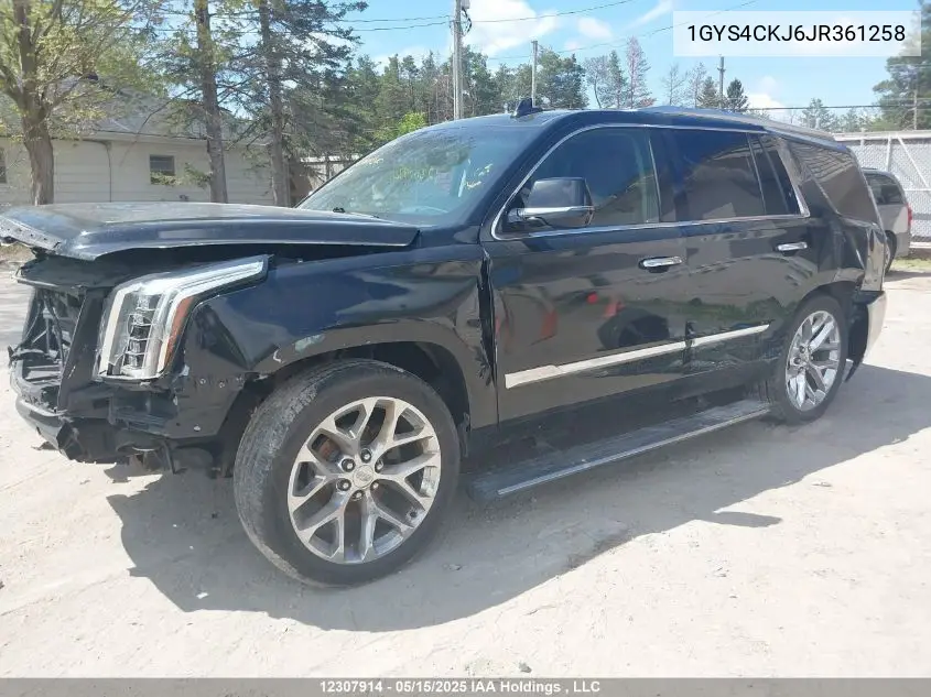 2018 Cadillac Escalade Premium Luxury VIN: 1GYS4CKJ6JR361258 Lot: 12307914
