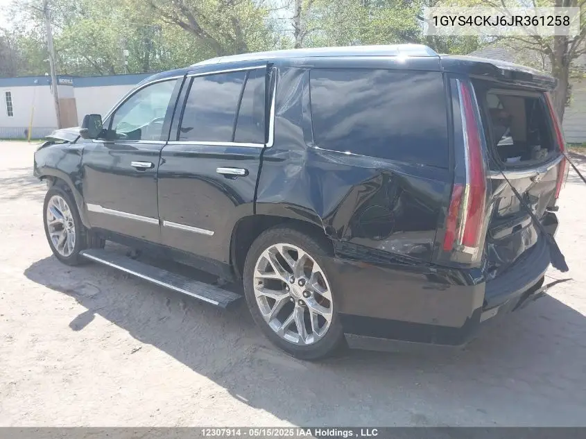 2018 Cadillac Escalade Premium Luxury VIN: 1GYS4CKJ6JR361258 Lot: 12307914