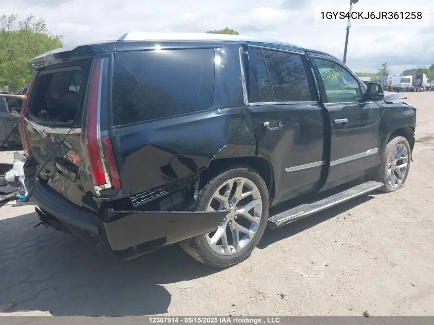 2018 Cadillac Escalade Premium Luxury VIN: 1GYS4CKJ6JR361258 Lot: 12307914